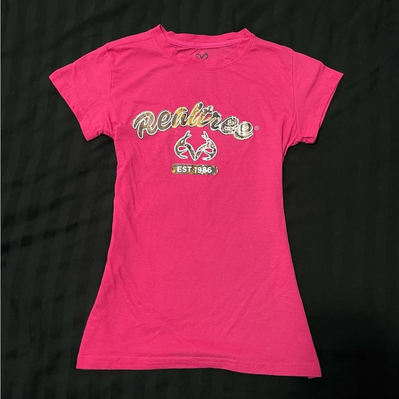 Real Tree Shirt Pink Camouflage Realtree Shirt Women’s Hunting Camouflage Top - Picture 1 of 1